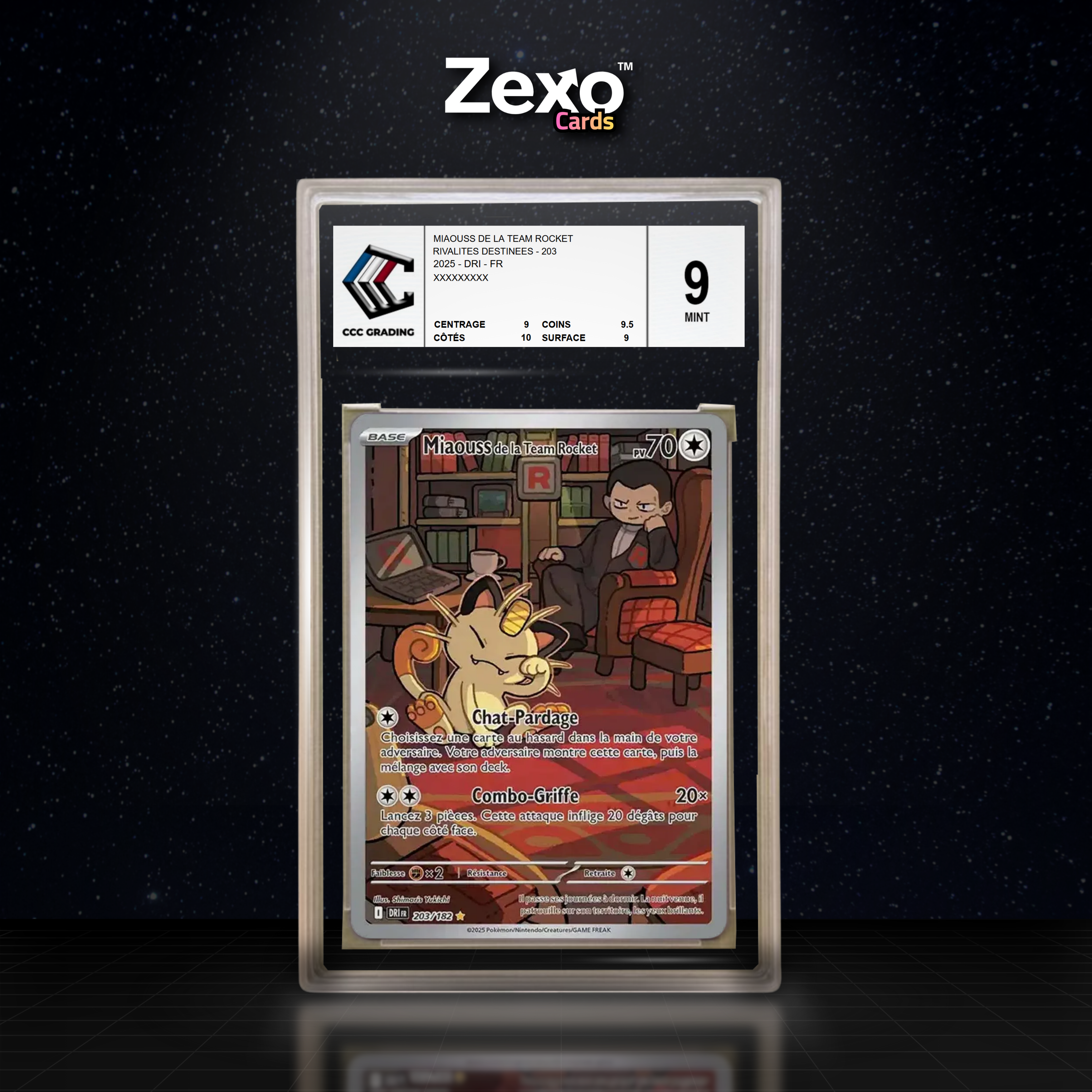 MIAOUSS DE LA TEAM ROCKET 203/182 - CCC 9 - DRI/EV10 - POKEMON FR 2025