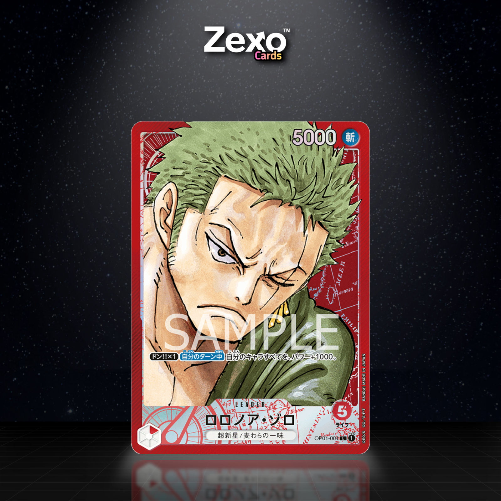 RORONOA ZORO – OP01-001 – PL – ONE PIECE JAP