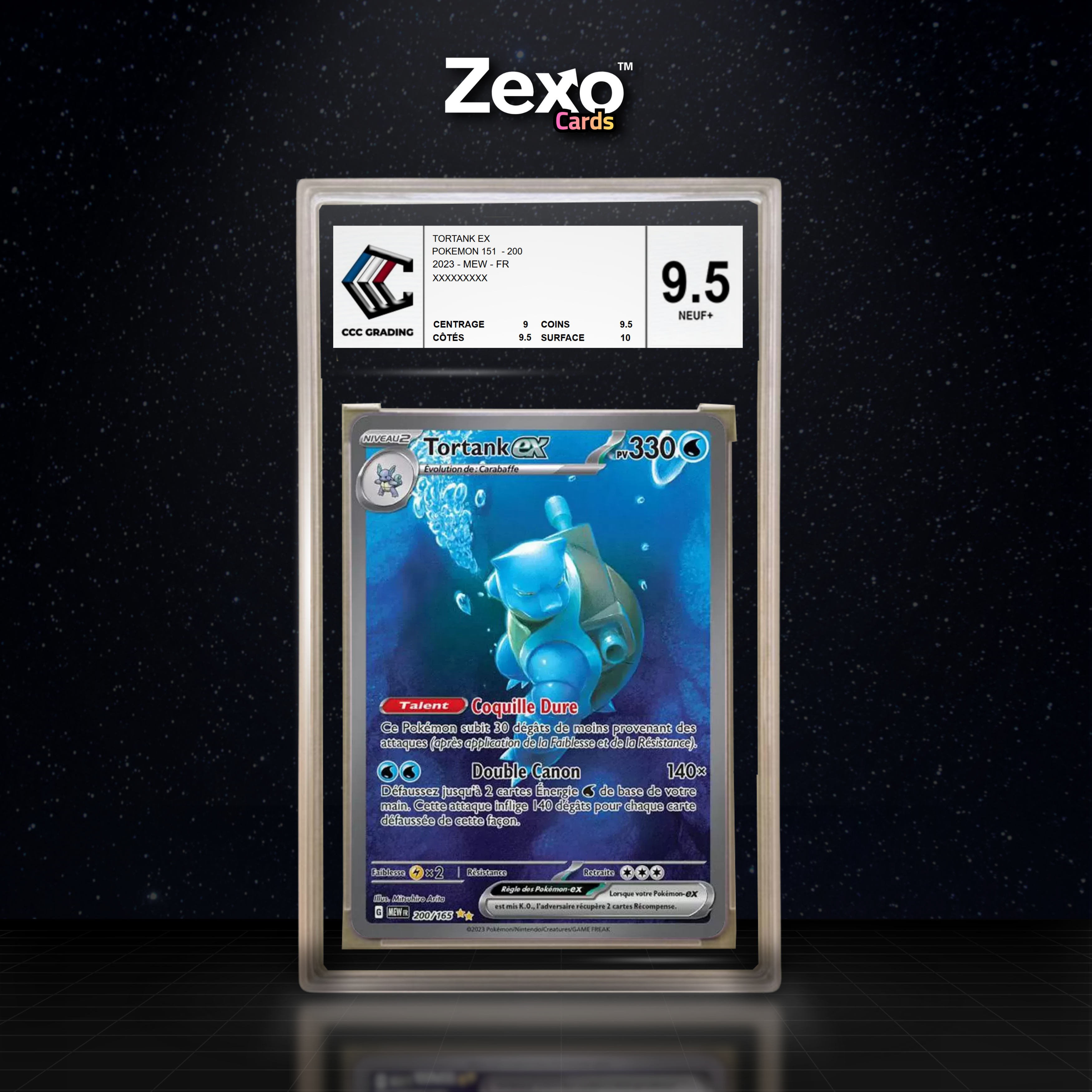 TORTANK 200/165 - CCC 9.5 - MEW/EV3.5 - POKEMON FR 2023