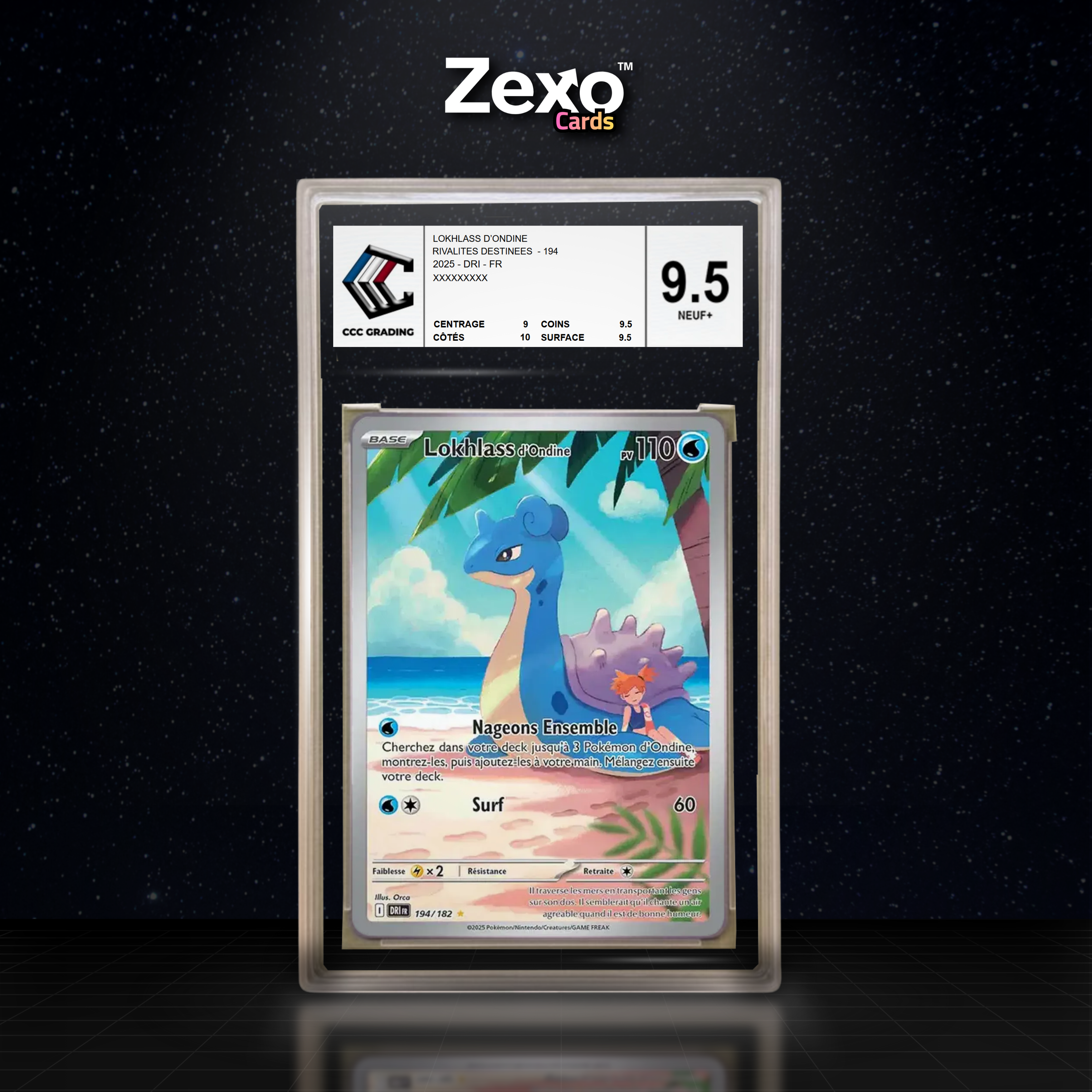 LOKHLASS D'ONDINE 194/182 - CCC 9.5 - DRI/EV10 - POKEMON FR 2025