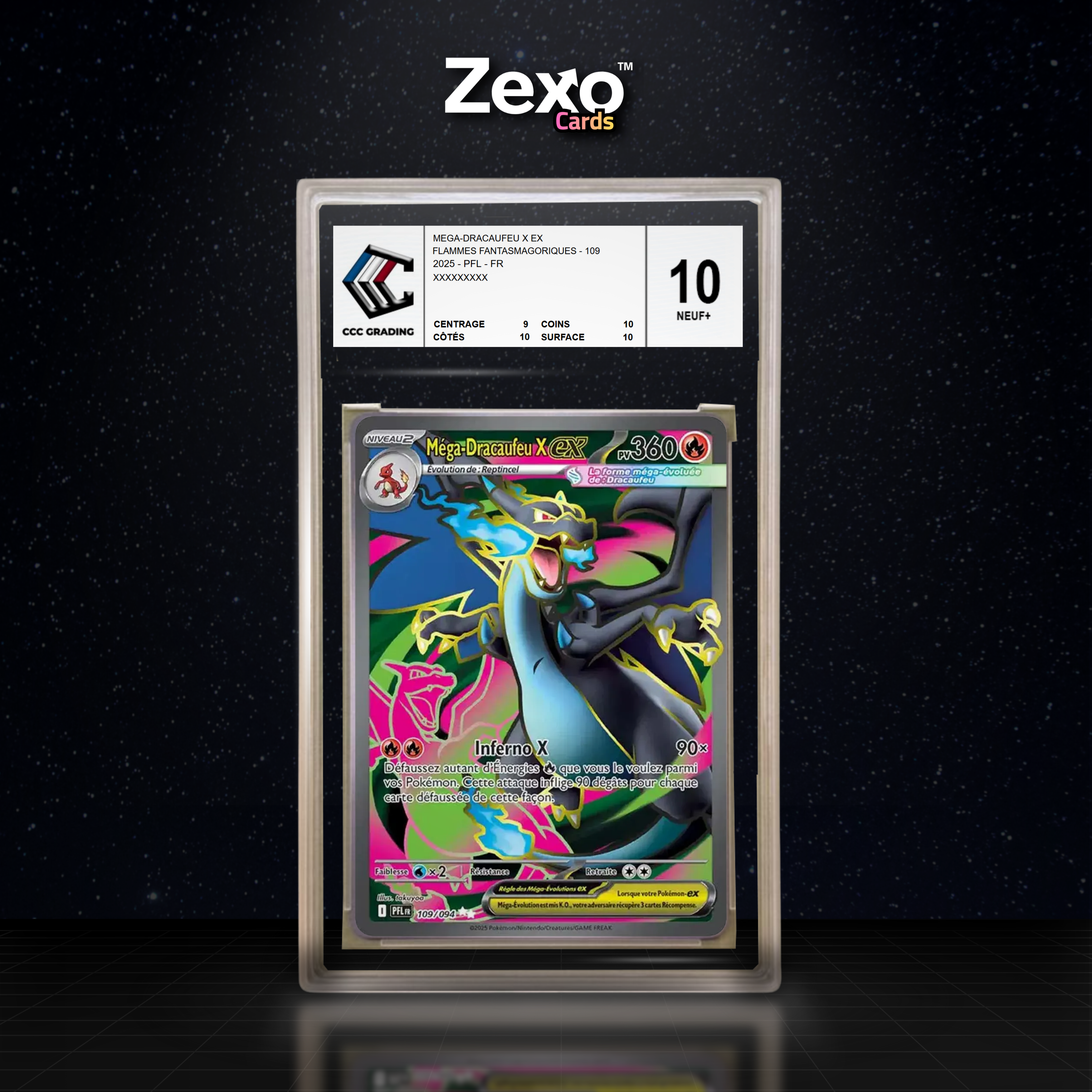 MEGA-DRACAUFEU X EX 109/094 - CCC 10 - PFL/ME2 - POKEMON FR 2025