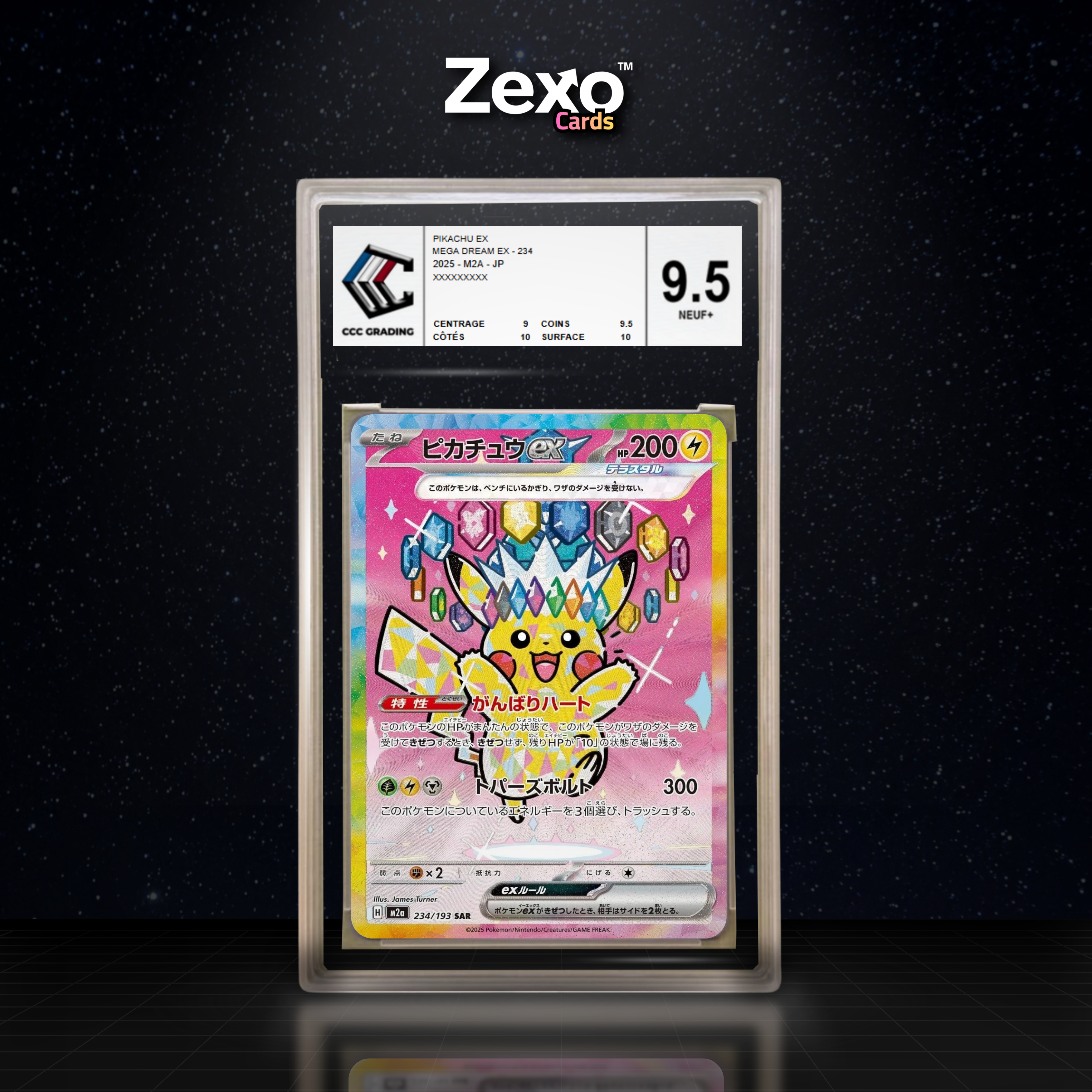 PIKACHU EX - 234/193 - CCC 9.5 - M2A - POKEMON JP 2026