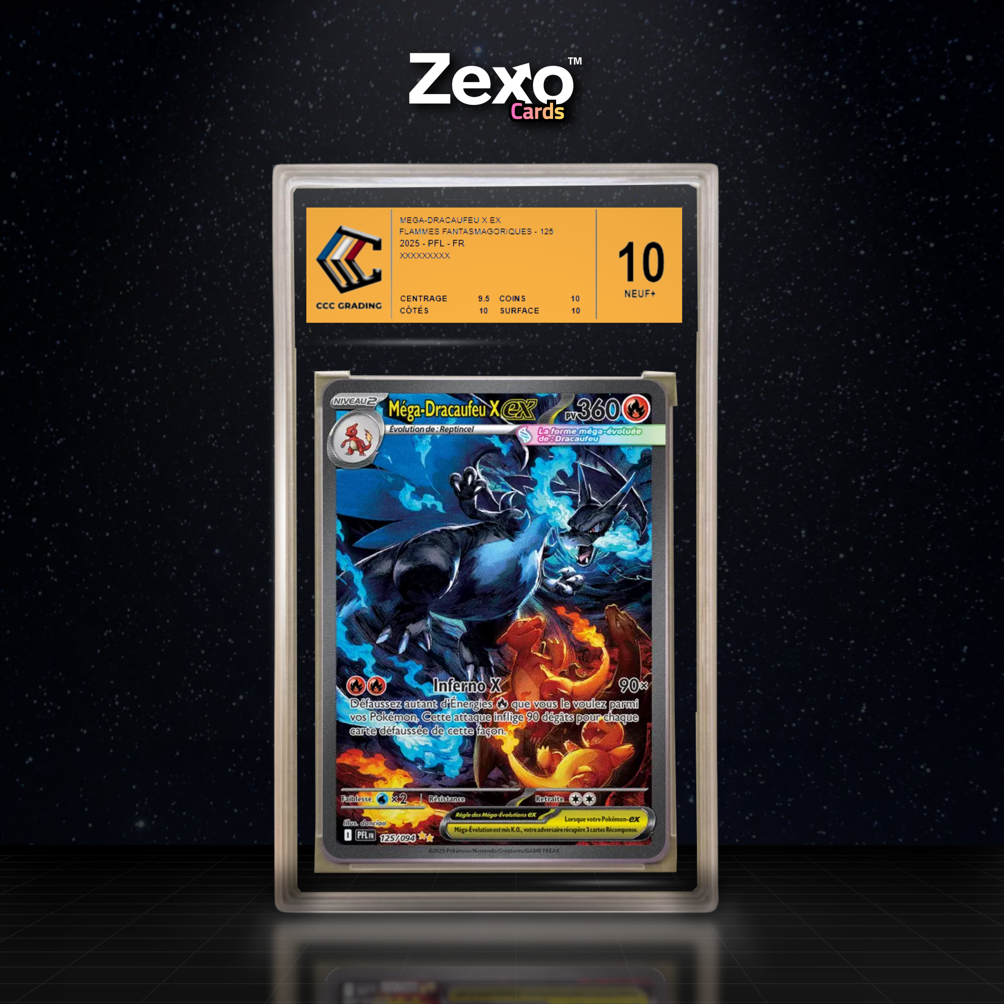 MÉGA-DRACAUFEU X EX 125/094 - CCC 10 - GOLDLABEL - PFL/M2 - POKEMON FR 2026
